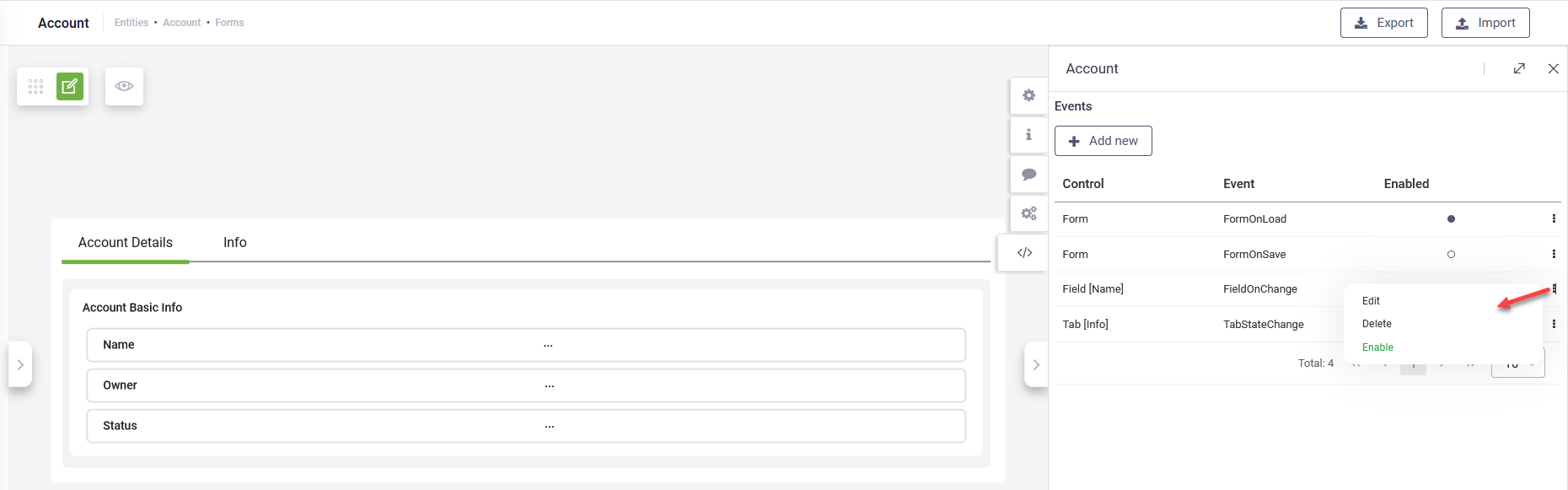 Trigger Events on Forms