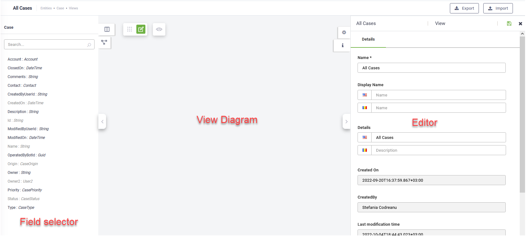 Design Field View Create and Design Views