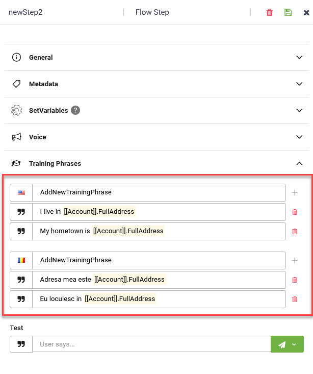 Mapping Input Fields in User Expressions