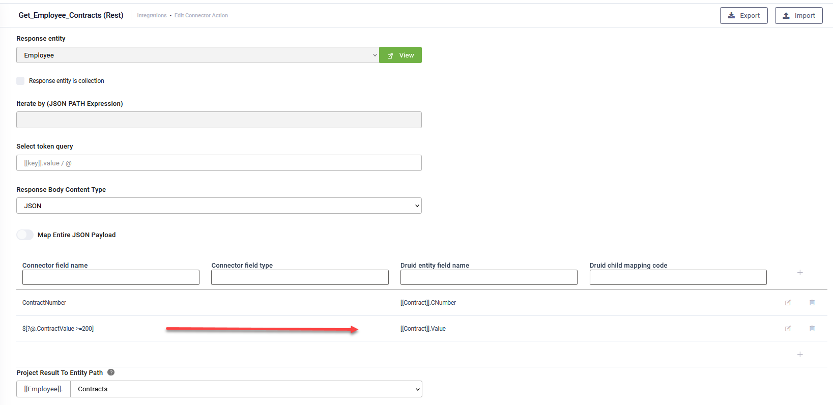 visualizer filter response body data using jsonpath ... Map Structured JSON Response Body